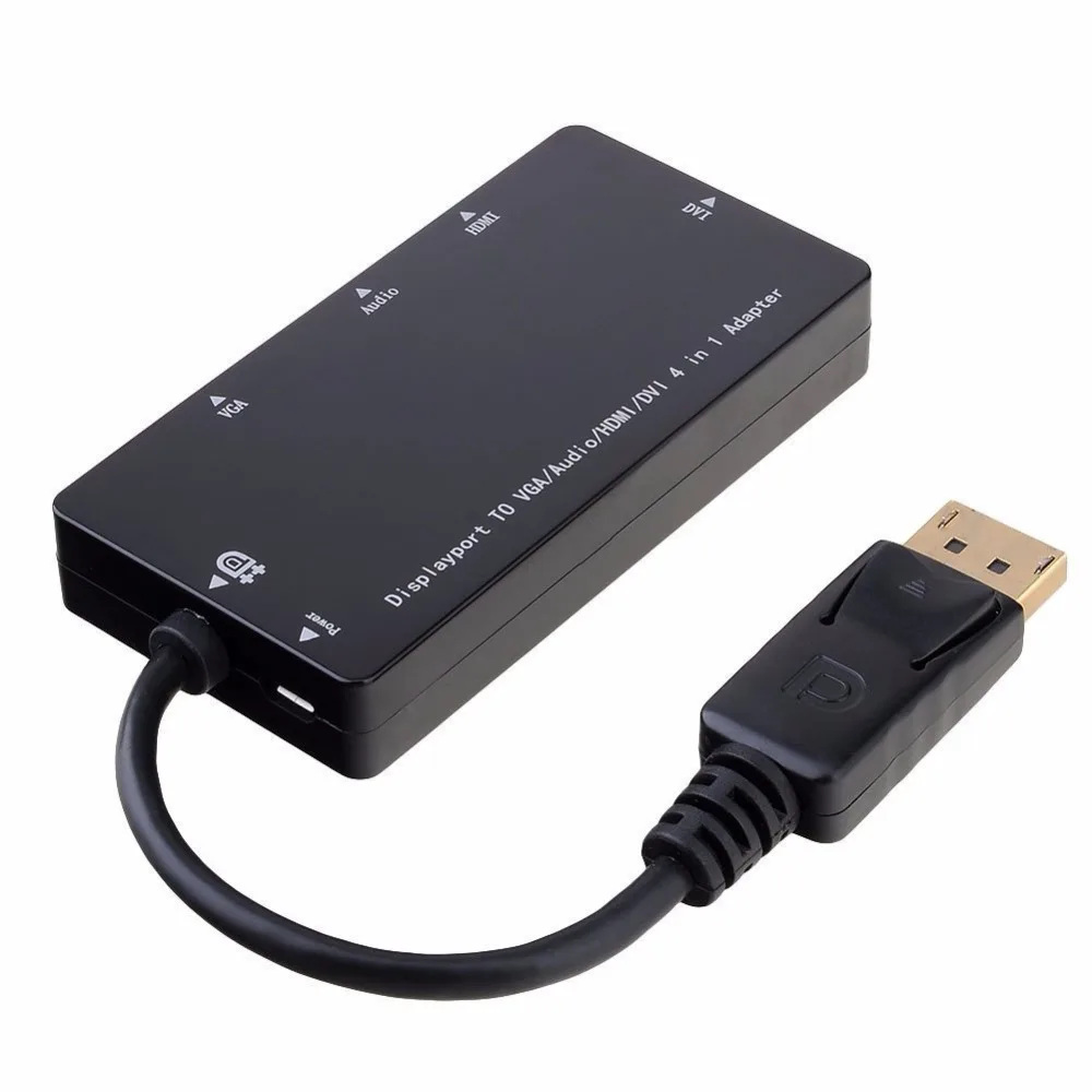 1PCS DP Male To DVI VGA HDMI Audio Female 4 in 1 Adapter Display Port Converter Cable For Lenovo Asus Dell computer
1PCS DP Male To DVI VGA HDMI Audio Female 4 in 1 Adapter Display Port Converter Cable For Lenovo Asus Dell computer