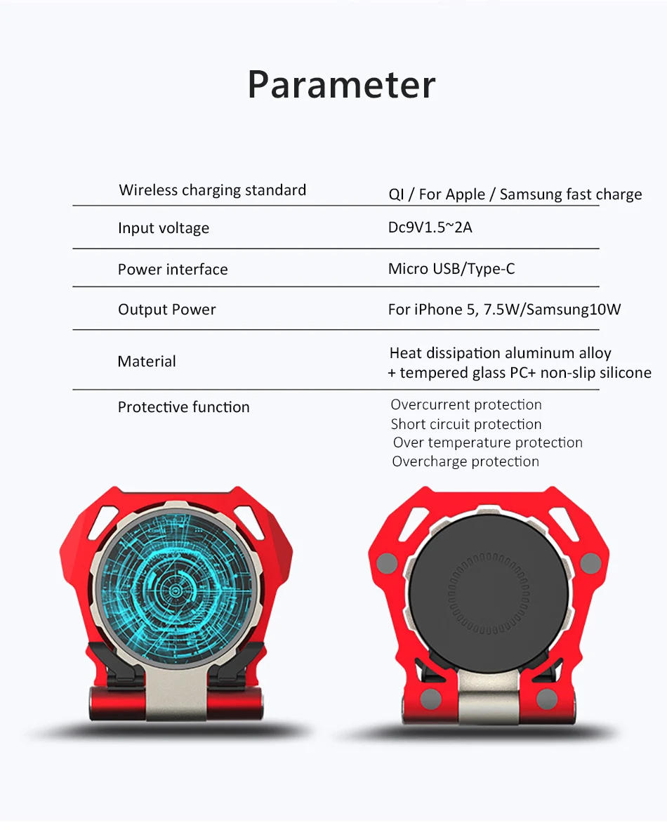 !ACCEZZ Wireless Charger Holder Bracket 7.5W For iPhone X 8 XS Max XR 10W Fast Charging For Samsung Galaxy S9 Plus Xiaomi Mix2S (11)