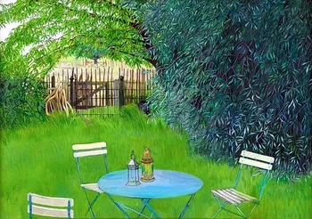 Abstract handmade painting courtyard on oil canvas for living room decor and wallpaper
Abstract handmade painting courtyard on oil canvas for living room decor and wallpaper