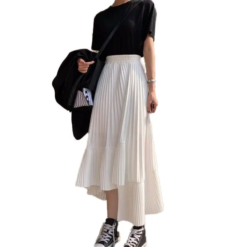 2019 New Summer Women Casual Solid Irregular Pleated Long Skirts Female Patchwork Slim High Waist Chiffon Maxi Skirt M253
2019 New Summer Women Casual Solid Irregular Pleated Long Skirts Female Patchwork Slim High Waist Chiffon Maxi Skirt M253
