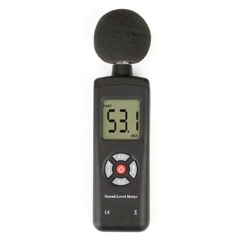

30-130dB 0.1dB Digital Audio Sound Level Meter Decibel Noise Volume Tester