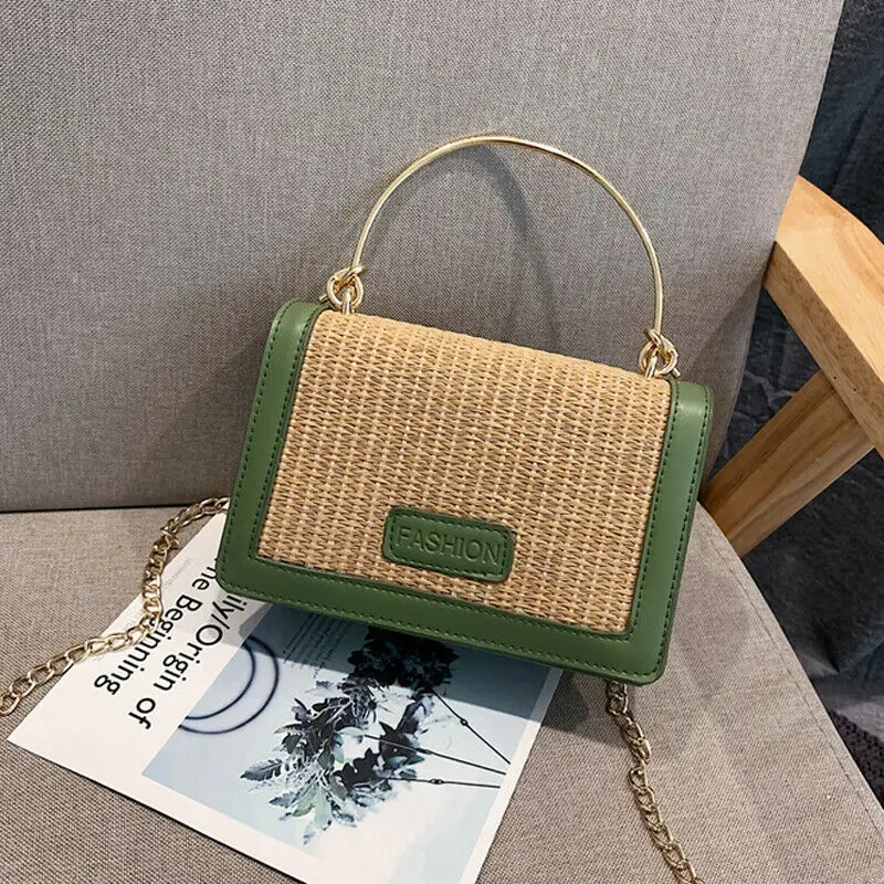 New Women Elegant Straw Knitting Chain Shoulder Cross-body Bag Lady Fashion PU Leather Handbags Messenger Tote Bag 3 Colors
New Women Elegant Straw Knitting Chain Shoulder Cross-body Bag Lady Fashion PU Leather Handbags Messenger Tote Bag 3 Colors