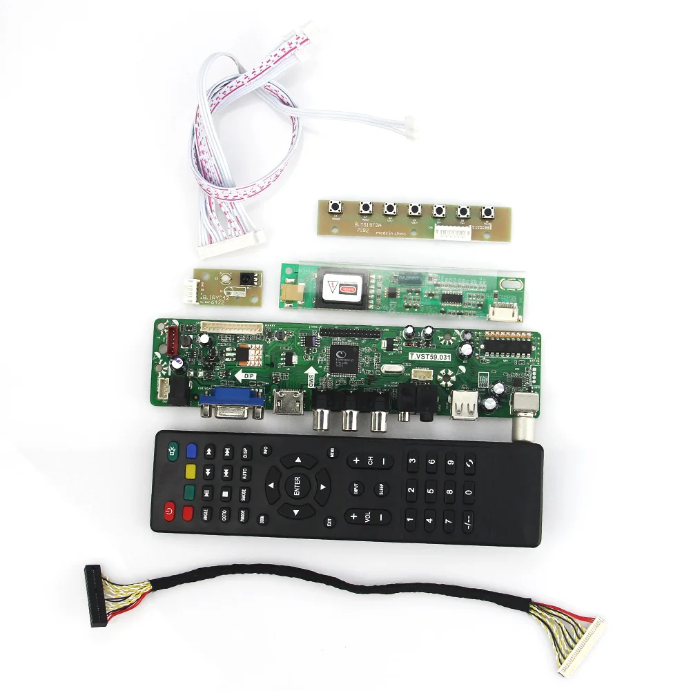 T.VST59.03 LCD/LED Controller Driver Board For LTN154X3-L03 LP154W01 (TV+HDMI+VGA+CVBS+USB) LVDS Reuse Laptop 1280x800
T.VST59.03 LCD/LED Controller Driver Board For LTN154X3-L03 LP154W01 (TV+HDMI+VGA+CVBS+USB) LVDS Reuse Laptop 1280x800