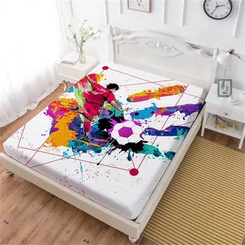 Colorful Hand Print Bed Sheet Watercolor Football Fitted Sheet Sports Design Bedding King Queen Sheet Deep Pocket Bedclothes
Colorful Hand Print Bed Sheet Watercolor Football Fitted Sheet Sports Design Bedding King Queen Sheet Deep Pocket Bedclothes