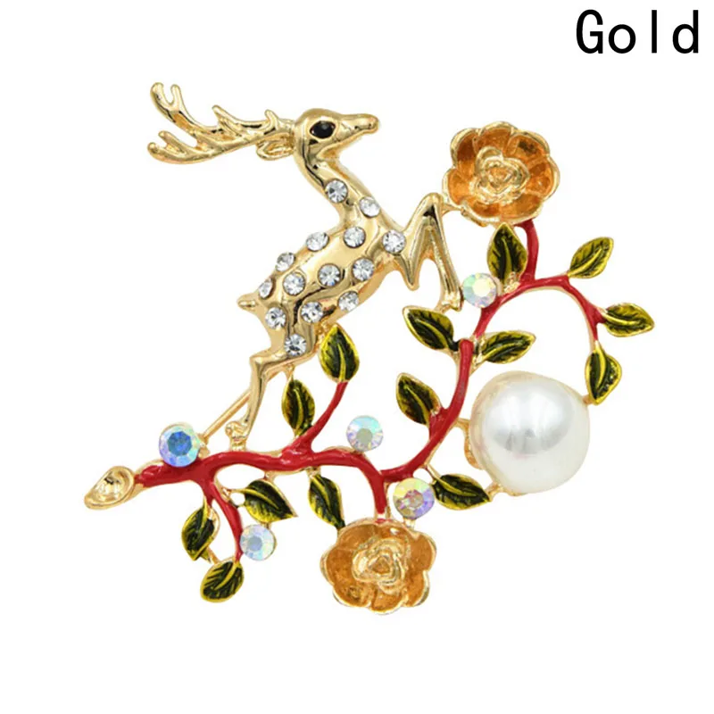 Cute Animal Deer Brooches Women Black Gun Vintage Rhinestone & Simulated Pearl Brooch Pins Jewelry Lose Money Christmas Gift
Cute Animal Deer Brooches Women Black Gun Vintage Rhinestone & Simulated Pearl Brooch Pins Jewelry Lose Money Christmas Gift