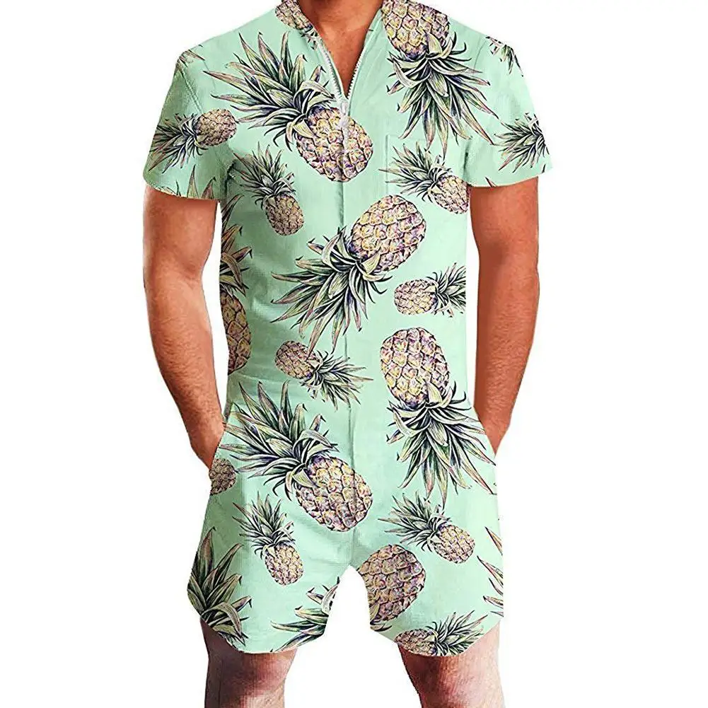 Summer Men Flamingo Pineapple Leopard Print Zipper Short Sleeve Jumpsuit Romper Tracksuit Overalls Coveralls Trousers
Summer Men Flamingo Pineapple Leopard Print Zipper Short Sleeve Jumpsuit Romper Tracksuit Overalls Coveralls Trousers
