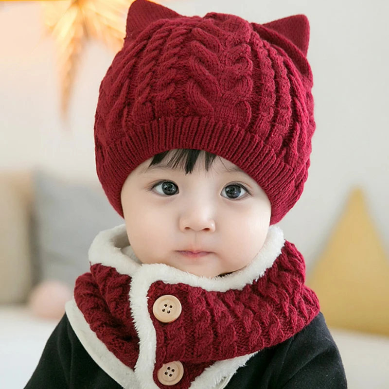Red Color Cute Baby Scarf Winter Caps Set Warm Knitting Wool Kids Cap Scarf Set Charming Kid Scarf Girl Boy Thick Cute Hats
Red Color Cute Baby Scarf Winter Caps Set Warm Knitting Wool Kids Cap Scarf Set Charming Kid Scarf Girl Boy Thick Cute Hats