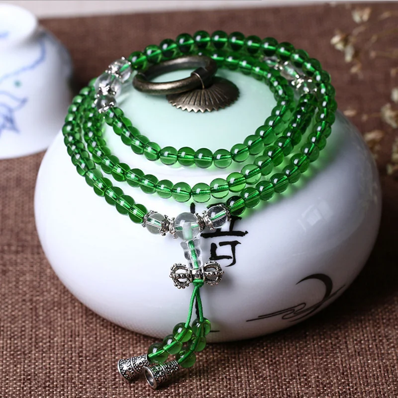 Women's Fashion bracelet green Natural Crystal Beads Bracelet tassel Multi-layer Rosary Mala Bracelets Free Shipping
Women's Fashion bracelet green Natural Crystal Beads Bracelet tassel Multi-layer Rosary Mala Bracelets Free Shipping