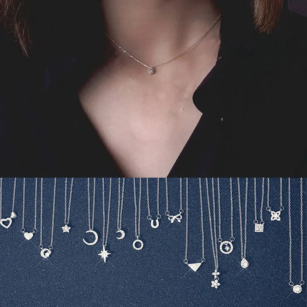 Fashion Star Sky Series Paper Card Necklace with Drilled Hanging Clavicle Chain Necklace Women Jewelry for Daily Wear
Fashion Star Sky Series Paper Card Necklace with Drilled Hanging Clavicle Chain Necklace Women Jewelry for Daily Wear