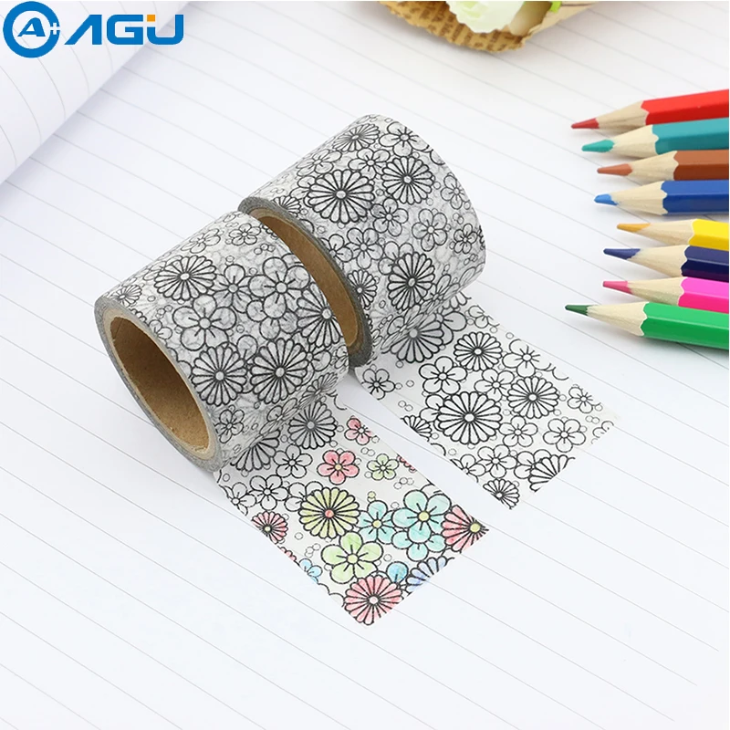 AAGU 1PC Wide DIY Coloring Washi Tape Japanese Paper Painting DIY Masking Tapes Decorative Stationery Paper Adhesive Tapes
AAGU 1PC Wide DIY Coloring Washi Tape Japanese Paper Painting DIY Masking Tapes Decorative Stationery Paper Adhesive Tapes