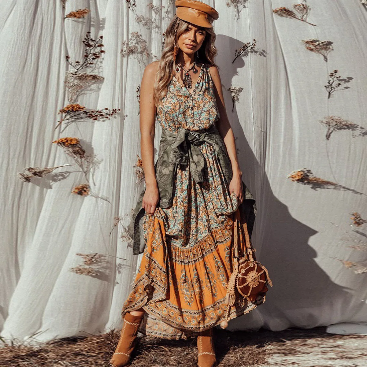 Pirate Curiosity 2018 Summer Women Dress Boho Print Long Dresses Sleeveless V-Neck Maxi Dress Boho Beach Dress Female Vestidos
Pirate Curiosity 2018 Summer Women Dress Boho Print Long Dresses Sleeveless V-Neck Maxi Dress Boho Beach Dress Female Vestidos