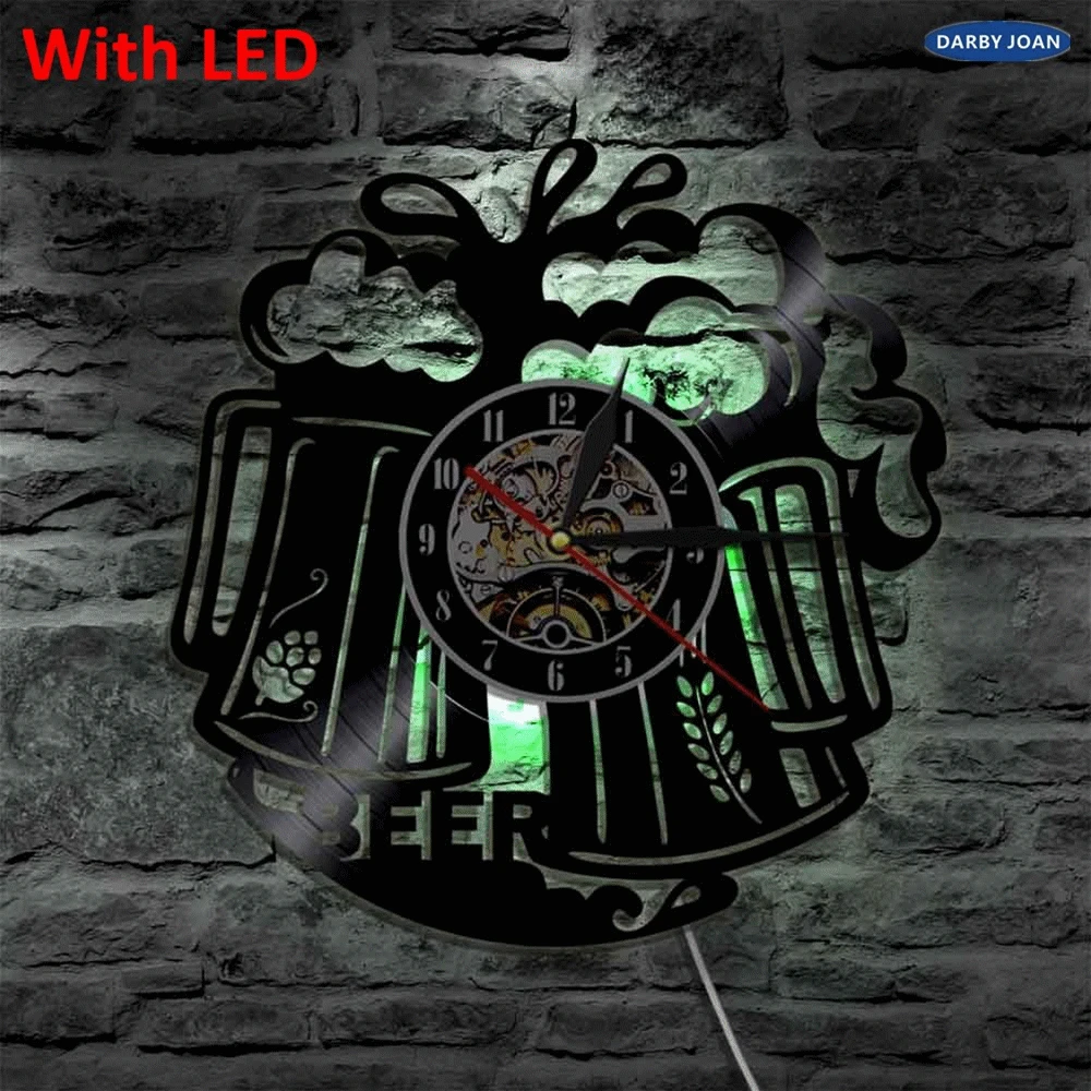 Beer Cup Handmade LED Vinyl Clock Silhouette Wall Light Remote Controller Art Backlight Cool Living Room Color Changing
Beer Cup Handmade LED Vinyl Clock Silhouette Wall Light Remote Controller Art Backlight Cool Living Room Color Changing