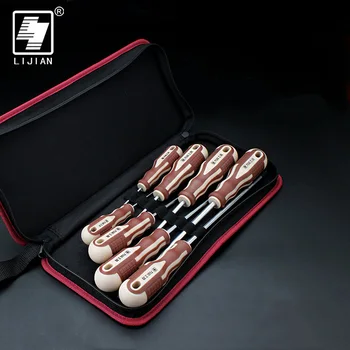 LIJIAN 6/8 Pcs Screwdriver Set Magnetic Chrome Vanadium Phillips Slotted Plastic Handle Convenient Bag Repair Tools
LIJIAN 6/8 Pcs Screwdriver Set Magnetic Chrome Vanadium Phillips Slotted Plastic Handle Convenient Bag Repair Tools