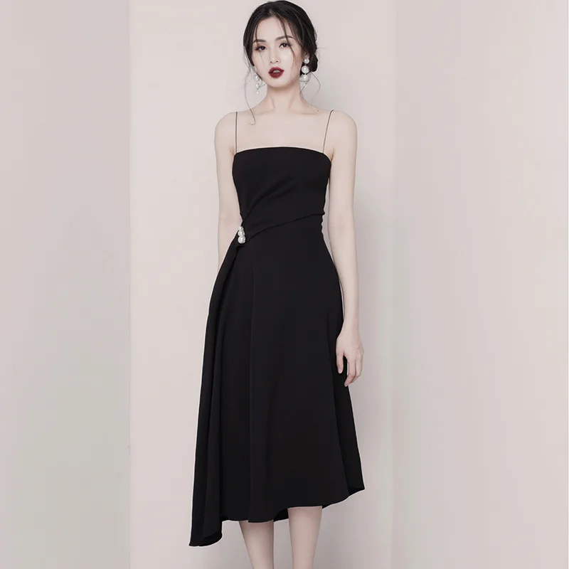 Newest 2018 Summer Black Sexy Spaghetti Strap A-line Party Dress Women Eegant Retro Sleeveless Beading irregular Dress Vestdios
Newest 2018 Summer Black Sexy Spaghetti Strap A-line Party Dress Women Eegant Retro Sleeveless Beading irregular Dress Vestdios