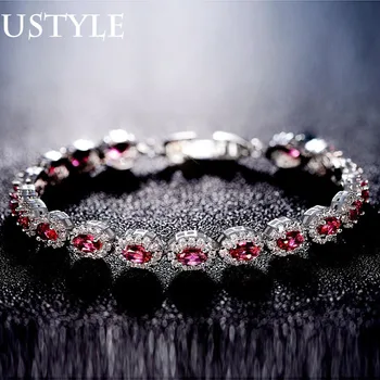 USTYLE 2015 New Famous brand Oval cut Stone Women Luxury Wedding Bracelet UB0028
USTYLE 2015 New Famous brand Oval cut Stone Women Luxury Wedding Bracelet UB0028
