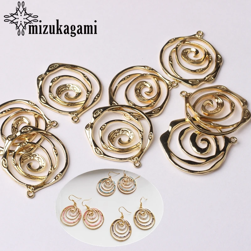 Zinc Alloy Golden Spiral Round Shape Charms Pendant 27mm 6pcs/lot For DIY Drop Earrings Making Accessories
Zinc Alloy Golden Spiral Round Shape Charms Pendant 27mm 6pcs/lot For DIY Drop Earrings Making Accessories
