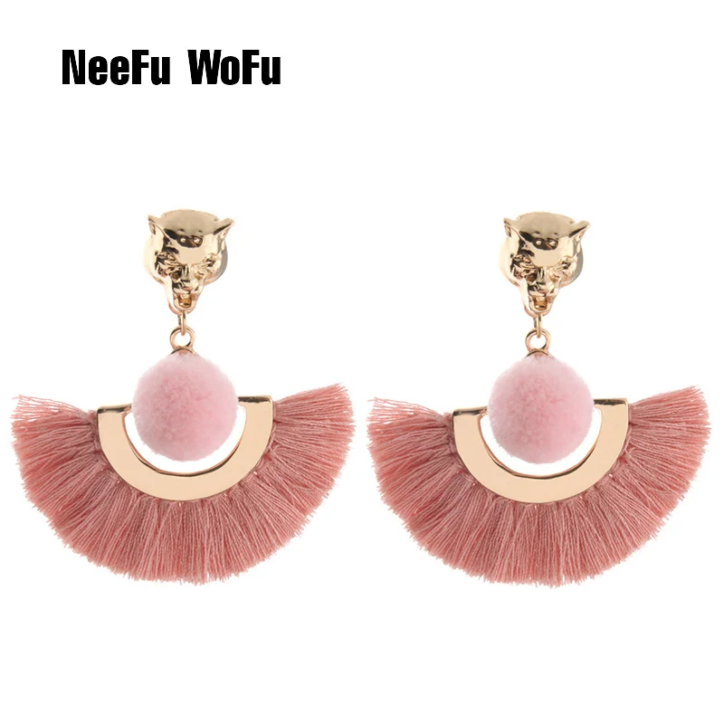 NeeFu WoFu Bohemian Sector Tassel Earrings Weaving Hairball Big Earring Flash Earring Large Long Brinco Ear Oorbellen Gift
NeeFu WoFu Bohemian Sector Tassel Earrings Weaving Hairball Big Earring Flash Earring Large Long Brinco Ear Oorbellen Gift