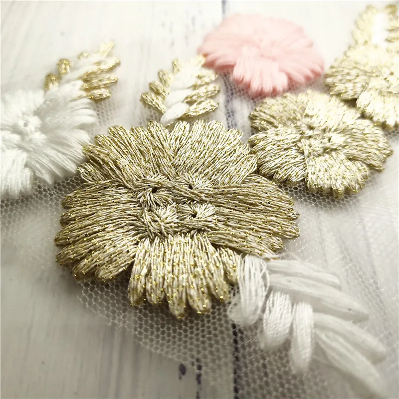 Embroidery Sew on Knitting Flower Patch (7)