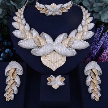 GODKI Luxury Wheat Flower Blossom Cubic Zirconia African Indian Necklace Earring Set Nigerian Wedding jewelry sets For Women
GODKI Luxury Wheat Flower Blossom Cubic Zirconia African Indian Necklace Earring Set Nigerian Wedding jewelry sets For Women