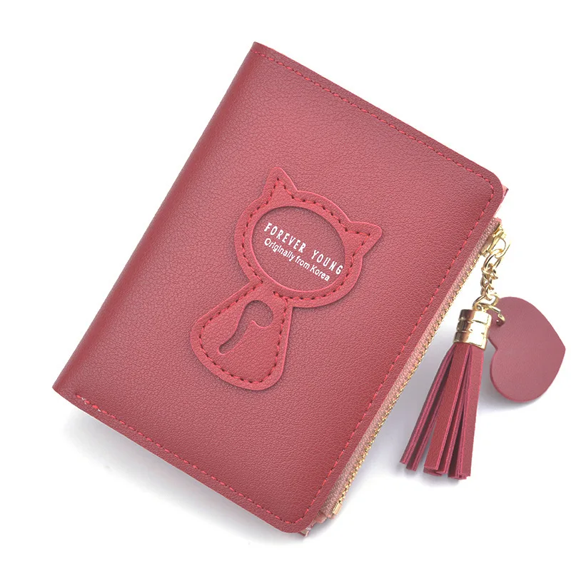 Fashion Short Wallet Female Leather Tassel Cute Wallets Women Small Coin Purse Korean Animal Zipper Purses Clutch Money Bags
Fashion Short Wallet Female Leather Tassel Cute Wallets Women Small Coin Purse Korean Animal Zipper Purses Clutch Money Bags