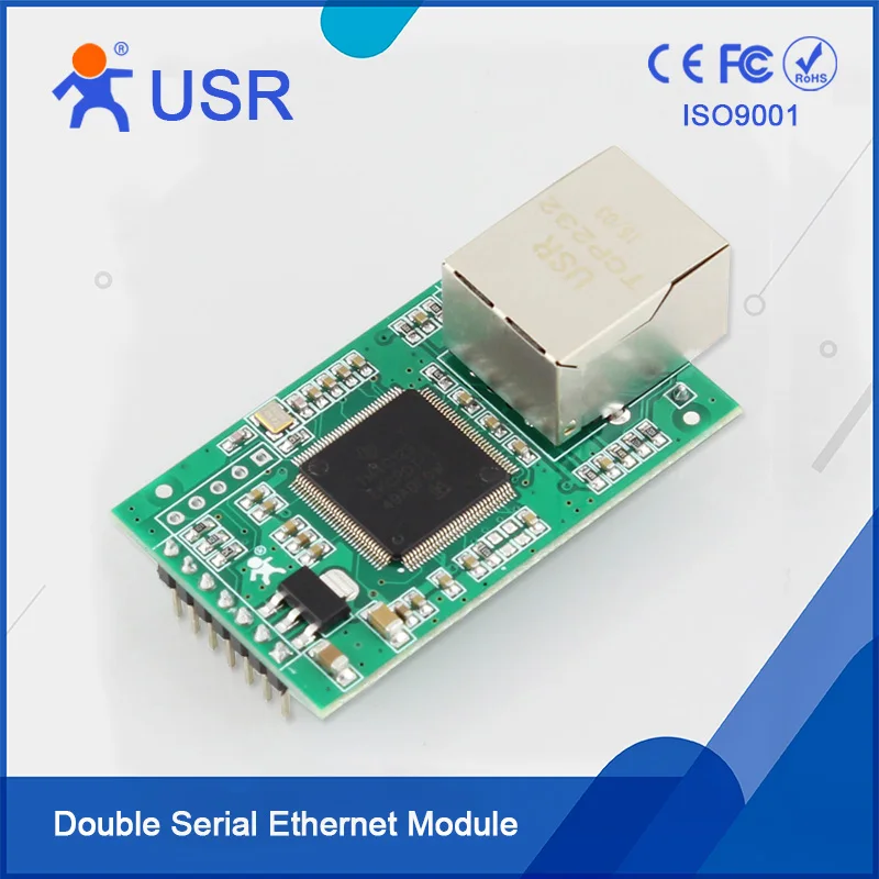 Фото USR-TCP232-E2 Ethernet Module UART TTL to LAN module Support Modbus RTU TCP(5pcs/pk) | Безопасность и защита