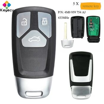 KEYECU 5PCS Smart Remote Car Key With 3 Button & 433MHz - FOB for Audi A4 A5 TT Q5 Q7 SQ5 2016-2019, 4M0959754AJ 4M0 959 754 AJ
KEYECU 5PCS Smart Remote Car Key With 3 Button & 433MHz - FOB for Audi A4 A5 TT Q5 Q7 SQ5 2016-2019, 4M0959754AJ 4M0 959 754 AJ