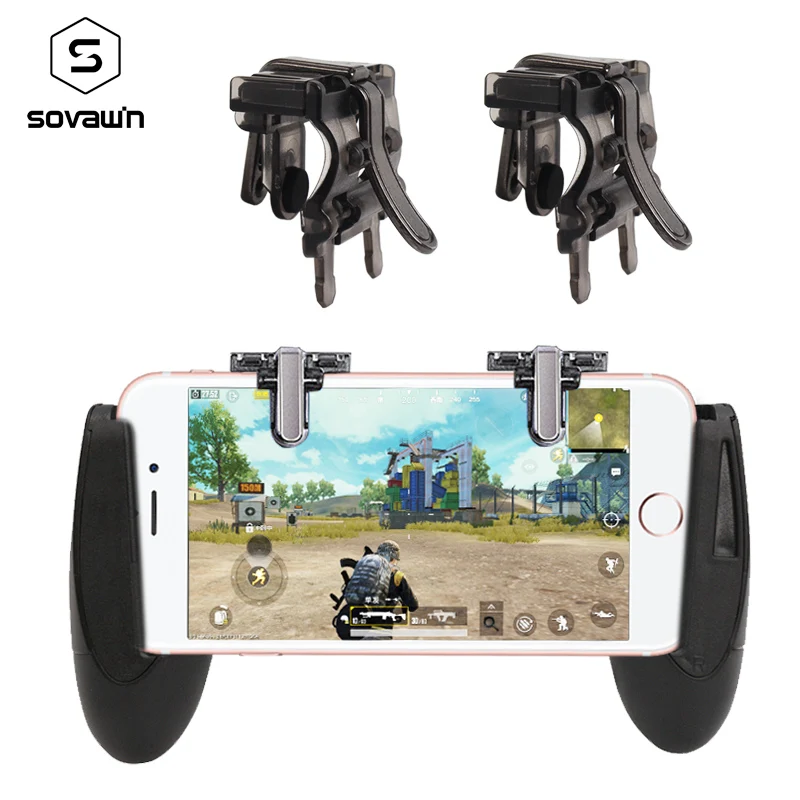 Gamepad For PUBG mobile Controller Phone Game Joystick Fire Button Aim Key Shooter Game Pad with Portable systole Handle Bracket
Gamepad For PUBG mobile Controller Phone Game Joystick Fire Button Aim Key Shooter Game Pad with Portable systole Handle Bracket