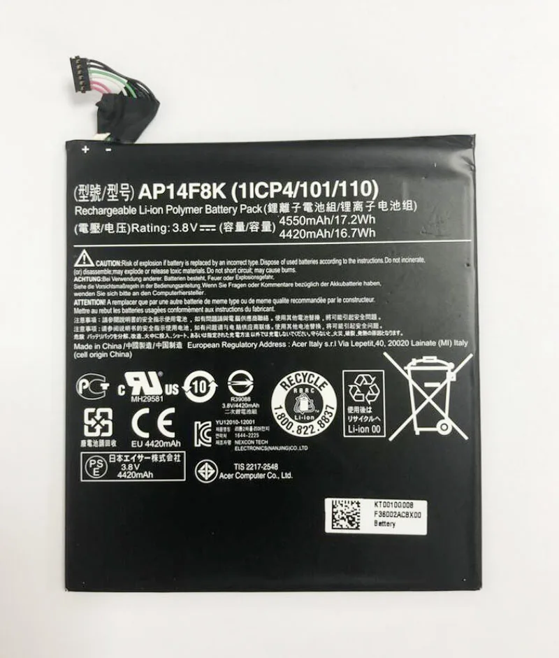 GeLar 3.8V 4550mAh AP14F8K battery For Acer Iconia Tab A1-850 B1-810 B1-820 B1-830 W1-810
GeLar 3.8V 4550mAh AP14F8K battery For Acer Iconia Tab A1-850 B1-810 B1-820 B1-830 W1-810
