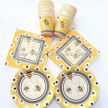 80pcs/lot Cartoon Bee Party Disposable Tableware Set Insect Theme Kid Birthday Baby Shower Cup Plate Party Decoration Supplies
80pcs/lot Cartoon Bee Party Disposable Tableware Set Insect Theme Kid Birthday Baby Shower Cup Plate Party Decoration Supplies