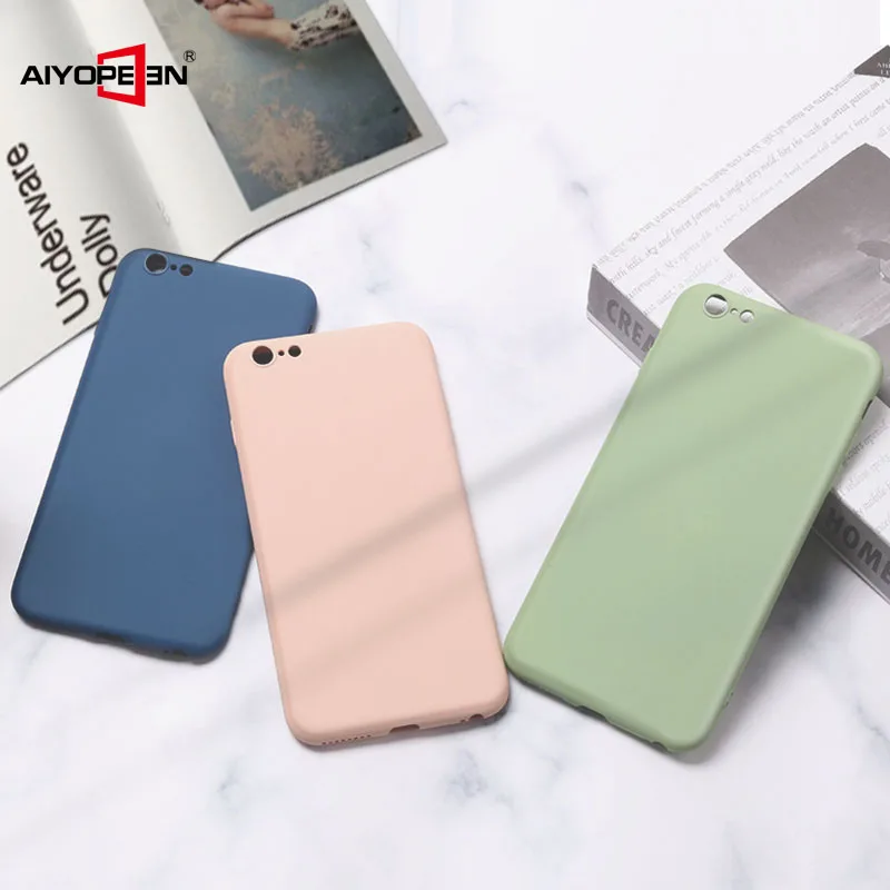 Защитный чехол Aiyopeen матовый противоударный мягкий силиконовый для iPhone X XS XR Max 8 7 6