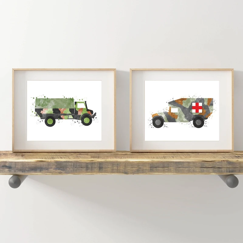 Military Truck Army Wall Art Canvas Painting Boys Room Decor Watercolor Military Ambulance Army Car Transport Print Posters
Military Truck Army Wall Art Canvas Painting Boys Room Decor Watercolor Military Ambulance Army Car Transport Print Posters