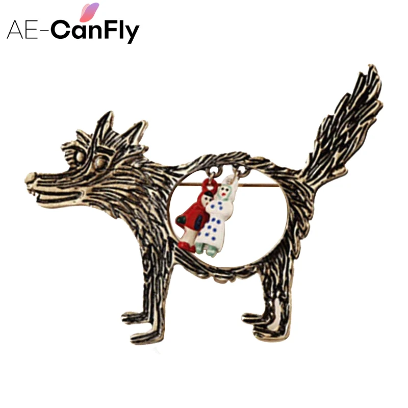 AE-CANFLY Fashion Vintage Wolf Brooch jewelry Little Red Riding Hood Unique Epaulette Brooches 2B1001
AE-CANFLY Fashion Vintage Wolf Brooch jewelry Little Red Riding Hood Unique Epaulette Brooches 2B1001