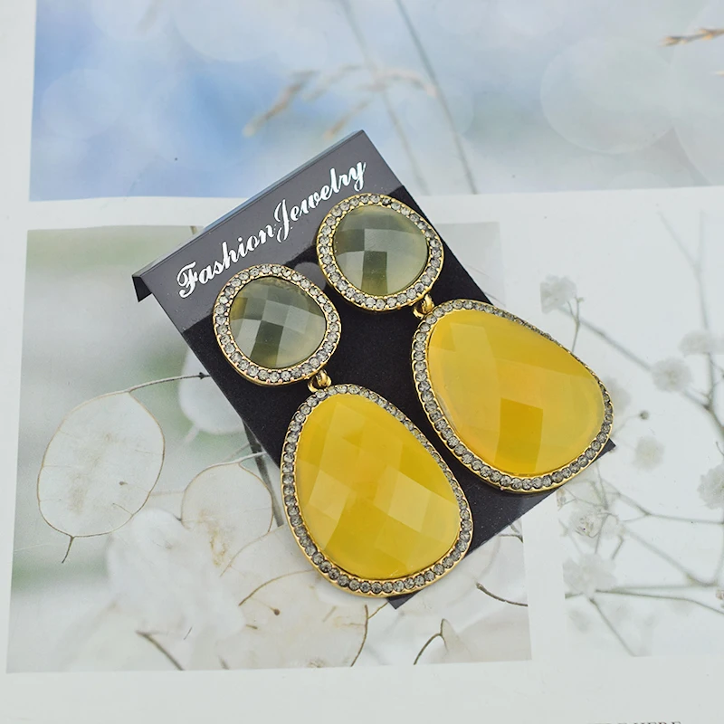 resin drop earrings