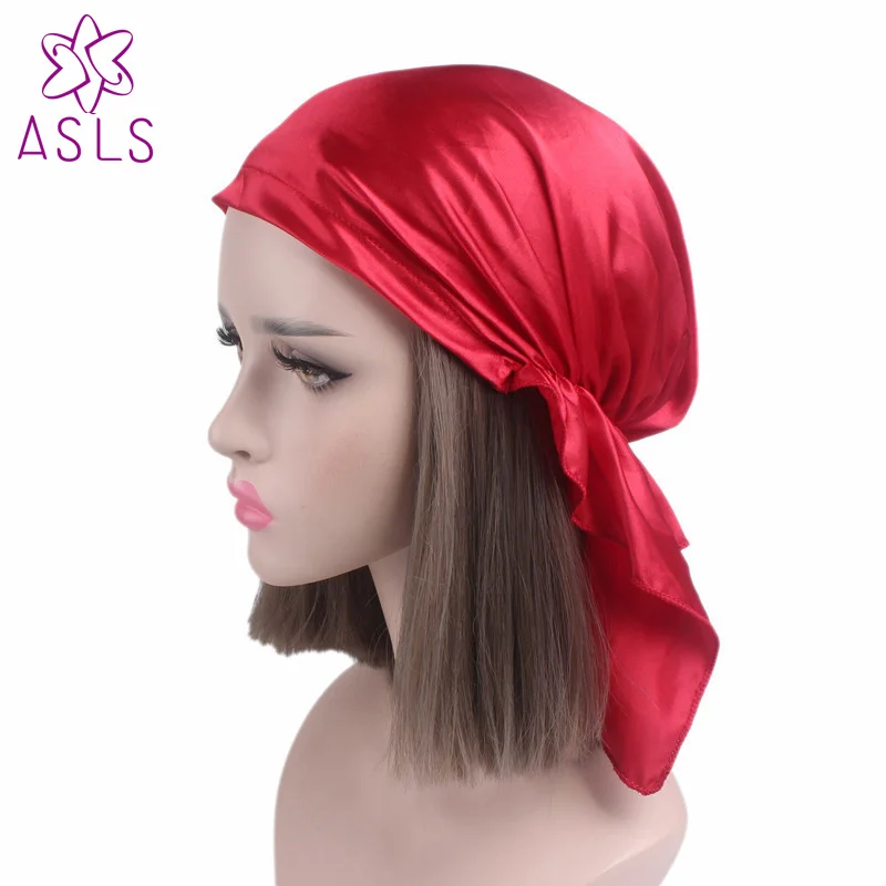 3pcs/set Elegant Satin Multicolor Chemo Hat Beanie Headscarf women Turban Headwear Headband Charm Lady Presend |