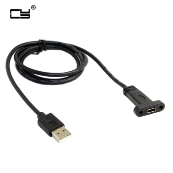 USB 2.0 A Male to USB 3.1 type-c Female cable 3ft 90cm with screws panel mount Hole distance 20mm 480Mbps
USB 2.0 A Male to USB 3.1 type-c Female cable 3ft 90cm with screws panel mount Hole distance 20mm 480Mbps