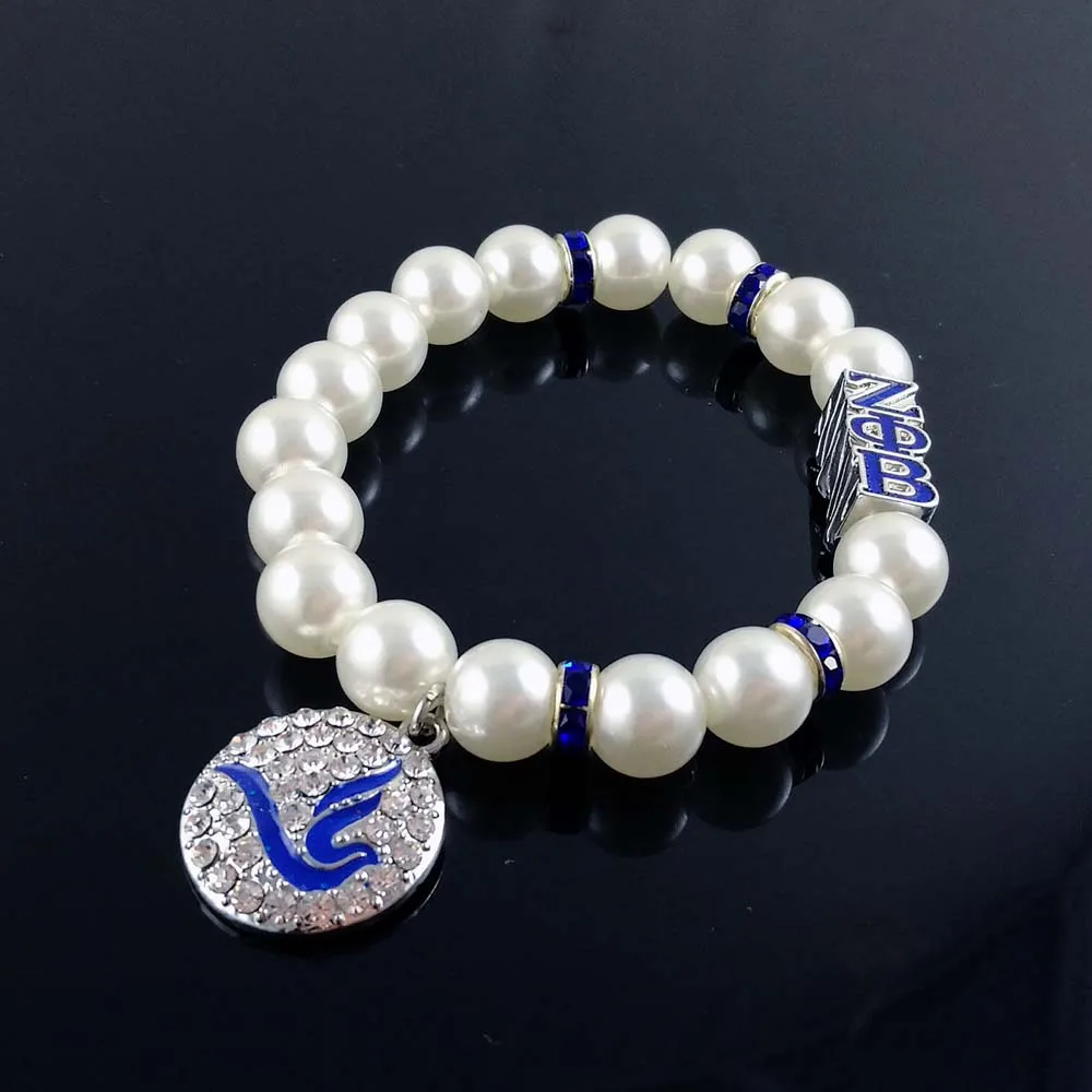 Topvesko ZPB Newly released Blue and white pearl ZETA PHI BETA Sorority rhinestone Dove cham Pearl Bracelet
Topvesko ZPB Newly released Blue and white pearl ZETA PHI BETA Sorority rhinestone Dove cham Pearl Bracelet