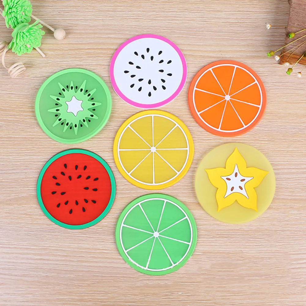 10PC Fruit Coaster Colorful Silicone Cup Continental heat Slip Insulation Drink Holder z0327#G20
10PC Fruit Coaster Colorful Silicone Cup Continental heat Slip Insulation Drink Holder z0327#G20