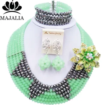 Majalia Fashion Classic Nigerian Wedding African Jewelery Mint green Crystal Necklace Bride Jewelry Sets Free Shipping 6ST0010
Majalia Fashion Classic Nigerian Wedding African Jewelery Mint green Crystal Necklace Bride Jewelry Sets Free Shipping 6ST0010
