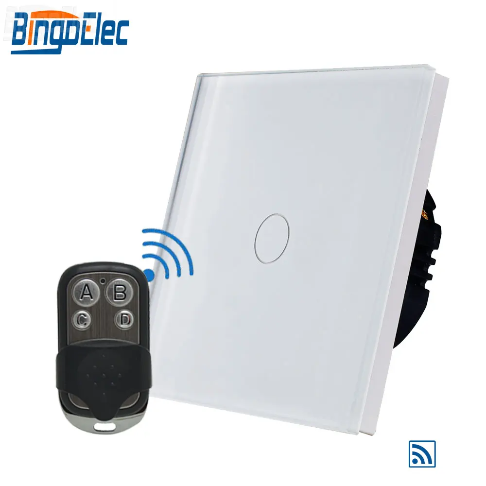 Bingoelec 1 Gang 1 Way Remote Switch With Remote Controller Glass Panel RF 433 MHZ Switch Set Touch Sensor Wall Light Switch
Bingoelec 1 Gang 1 Way Remote Switch With Remote Controller Glass Panel RF 433 MHZ Switch Set Touch Sensor Wall Light Switch