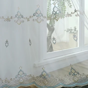 Floral Embroidered Curtain Nets For Living Room Bedroom Elegant Delicate New Home Decoration Tied Cortina M045C
Floral Embroidered Curtain Nets For Living Room Bedroom Elegant Delicate New Home Decoration Tied Cortina M045C