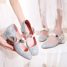 Женские туфли лодочки с кристаллами YMECHIC серебристые золотистые