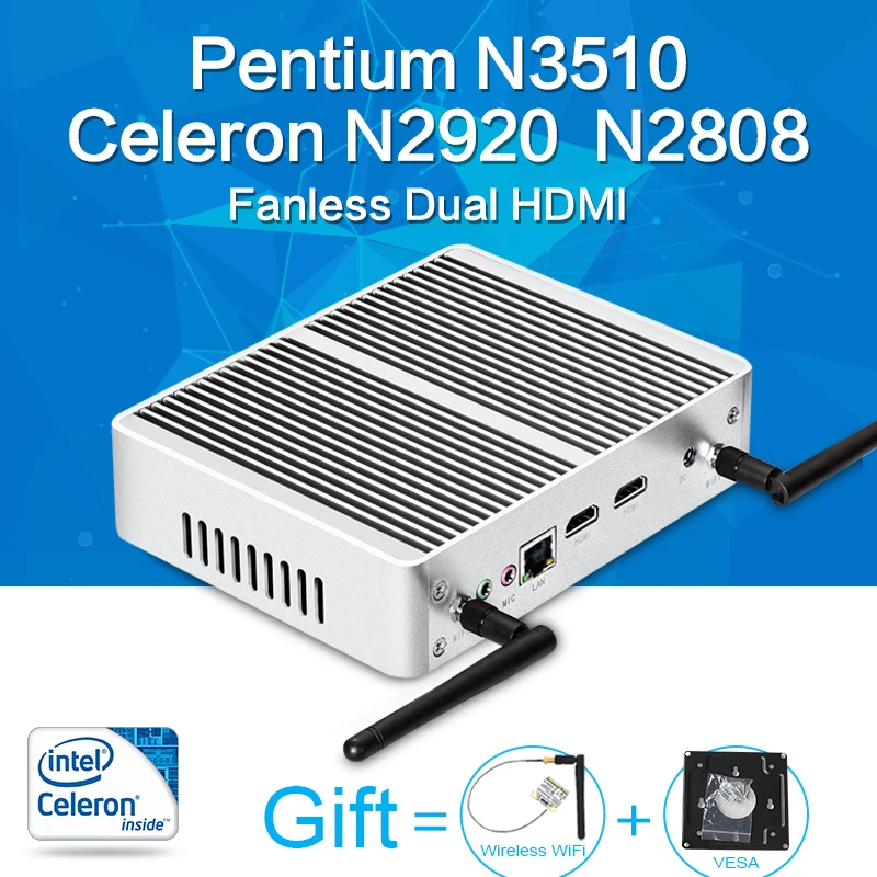 Mini pc computer office N2808 N2920 N3510 Quad core 4G RAM+128G SSD+WIFI Desktop computer 2 HDMI Windows 7/8/10/Linux etc
Mini pc computer office N2808 N2920 N3510 Quad core 4G RAM+128G SSD+WIFI Desktop computer 2 HDMI Windows 7/8/10/Linux etc