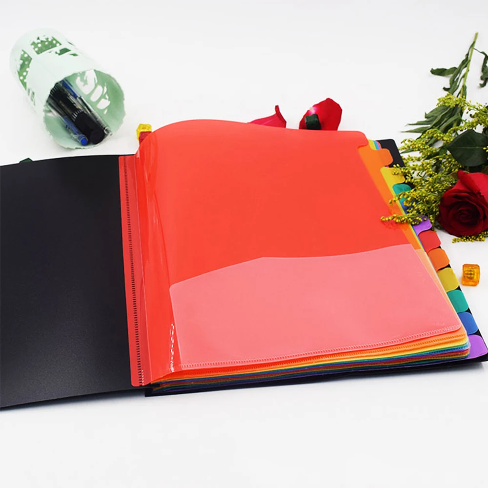 12 Pages Rainbow File Document Folders Holder Organizer with Pockets PP Material A4 Size Classified Storage Folders
12 Pages Rainbow File Document Folders Holder Organizer with Pockets PP Material A4 Size Classified Storage Folders