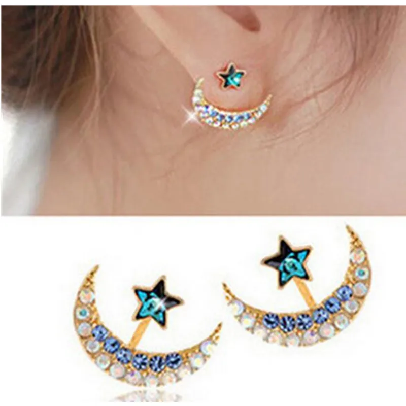 Manufacturers selling hanging Star Moon earrings two wear fashion temperament Korean earrings fine jewelry for women
Manufacturers selling hanging Star Moon earrings two wear fashion temperament Korean earrings fine jewelry for women