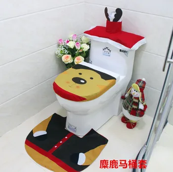 Wholesale Christmas elk Three-piece Set Overcoat Toilet Case Water tank cover Bathroom Non-slip foot mat Christmas decorations
Wholesale Christmas elk Three-piece Set Overcoat Toilet Case Water tank cover Bathroom Non-slip foot mat Christmas decorations