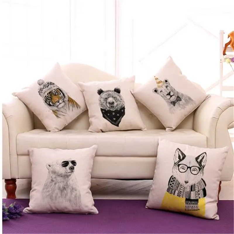 Animal Hipster Tiger Linen Cotton Cushion Cover Personality Custom Coffee House Chair Sofa Throw Pillowcase Decor
Animal Hipster Tiger Linen Cotton Cushion Cover Personality Custom Coffee House Chair Sofa Throw Pillowcase Decor
