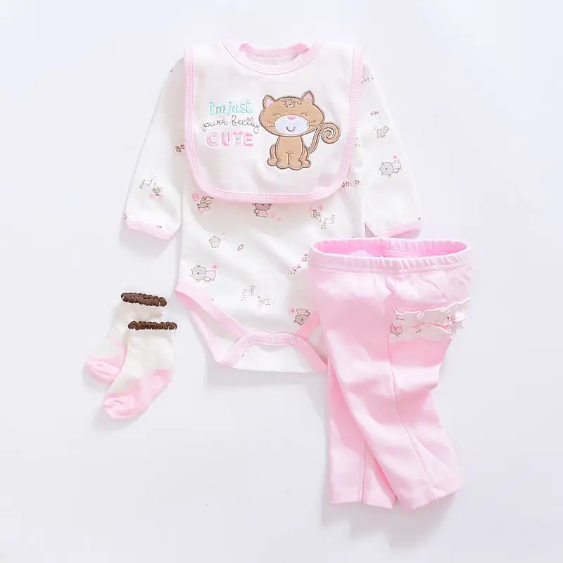 2019 baby Clothing Sets cotton baby girl clothes Newborn bodysuits boy suit 4pcs long sleeve infant rompers+trousers+socks+Bib
2019 baby Clothing Sets cotton baby girl clothes Newborn bodysuits boy suit 4pcs long sleeve infant rompers+trousers+socks+Bib
