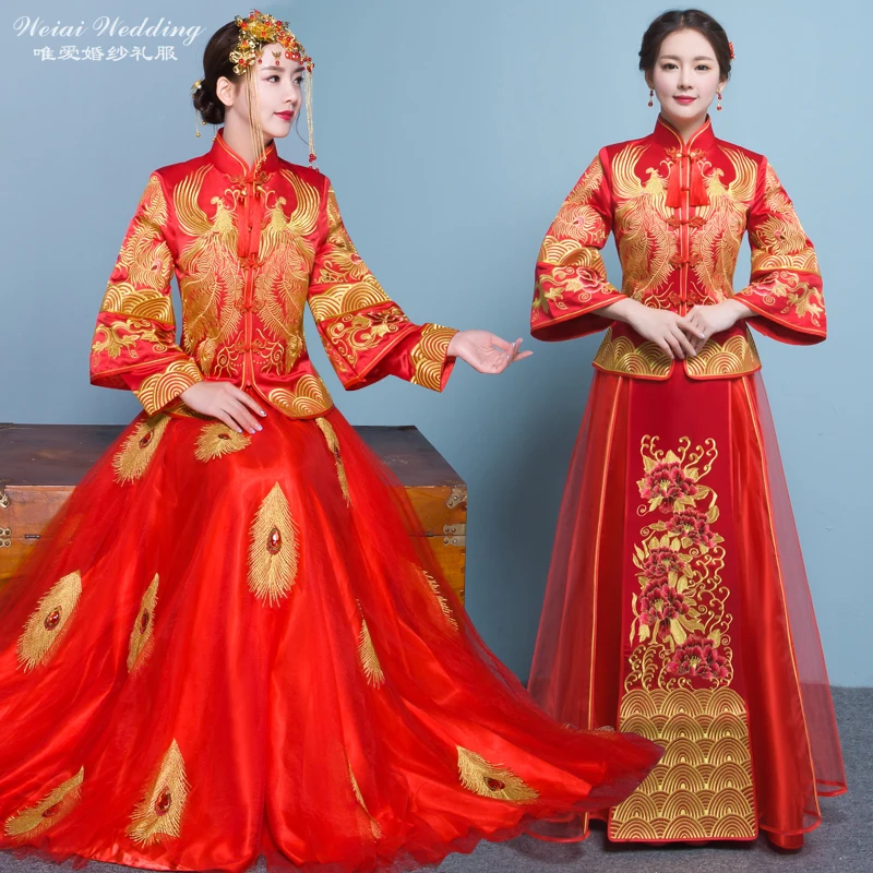Rommantic Bride Garments show evening dress chinese style formal red dragon gown Robe kimono la robe de mariage de style chinois
Rommantic Bride Garments show evening dress chinese style formal red dragon gown Robe kimono la robe de mariage de style chinois