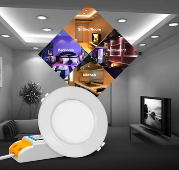 MiLight Brightness Dimmer 6W/12W RGBCCT (RGB+Warm White/White) led downlight panel light wifi led controller 2.4G Remote Control
MiLight Brightness Dimmer 6W/12W RGBCCT (RGB+Warm White/White) led downlight panel light wifi led controller 2.4G Remote Control
