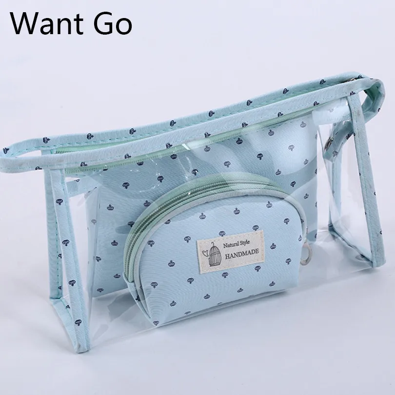 Want Go PVC 3PCS/Set Womens Cosmetic Bag Transparent Neceser Waterproof Makeup Bag Large Capacity Zipper Travel Storage Bag
Want Go PVC 3PCS/Set Womens Cosmetic Bag Transparent Neceser Waterproof Makeup Bag Large Capacity Zipper Travel Storage Bag